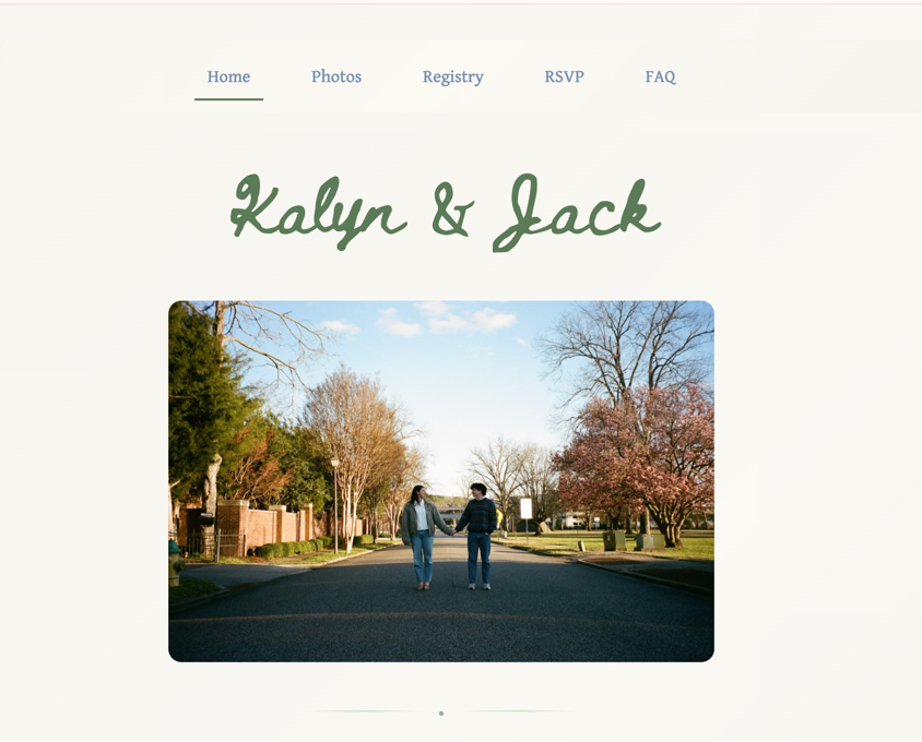 Wedding website